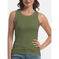 thumbnail image 1 of Women's Sleeveless Crew Neck Tank Top, Slim Fit Racerback Shirt for Summer, 1 of 6