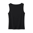 thumbnail image 1 of Womens Sleeveless Crewneck Ribbed Tank Tops Casual Basic Summer Top Slim Fitted Racerback Shirts Black S, 1 of 5