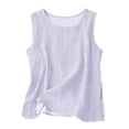 thumbnail image 1 of Womens Sleeveless Crewneck Striped Tank Tops Casual Basic Summer Top Loose Fit Business Causal Work Shirts, 1 of 8
