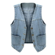 Daniel Smart Women's Vest - Unique Black Premium Denim Vest For Women