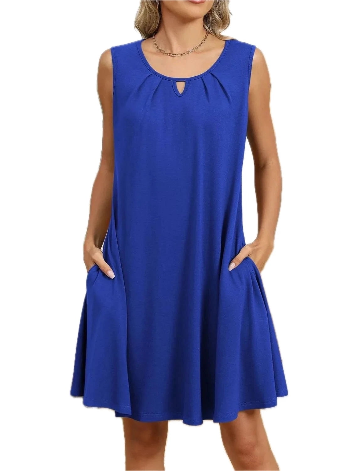 fit flare dress wedding guest Desiree Frill Fit & Flare Dress, Steel Blue  Jolie Moi Retail