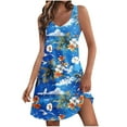 thumbnail image 1 of Womens Sleeveless Floral Sundress Casual Summer Dress Beach Vacation Dress Lightweight A-Line Tank Dresses, 1 of 6