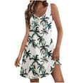 thumbnail image 1 of Womens Sleeveless Floral Sundress Casual Summer Dress Beach Vacation Dress Lightweight A-Line Tank Dresses, 1 of 6