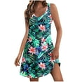 thumbnail image 1 of Womens Sleeveless Floral Sundress Casual Summer Dress Beach Vacation Dress Lightweight A-Line Tank Dresses, 1 of 6