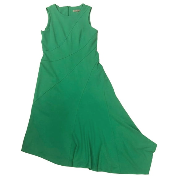 Womens Sleeveless Green Assymetrical Sun Dress Size 14