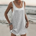 thumbnail image 1 of Womens Sleeveless Grey Sequin Dress Carnival Dress Sparkly Christmas Dress, 1 of 4