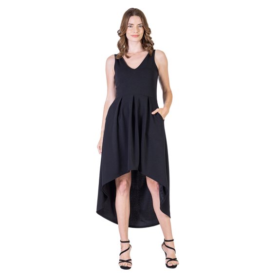 Womens Sleeveless High Low Dress