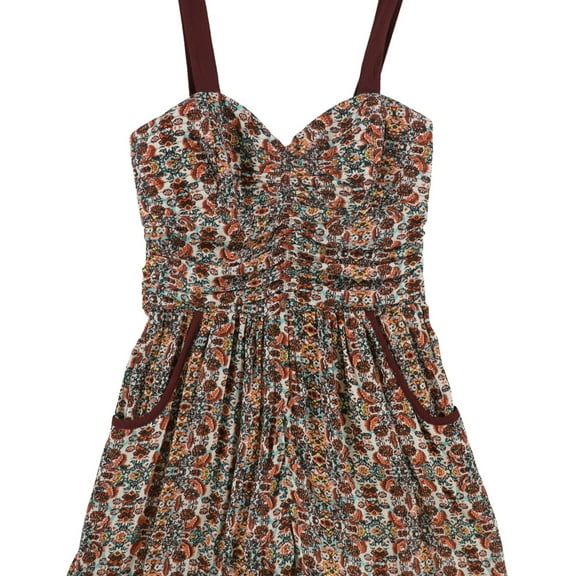 Womens Sleeveless Printed Romper Jumpsuit