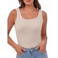 thumbnail image 1 of Womens Sleeveless Scoop Neck Tank Top Ribbed Fitted Summer Basic Slim Cute Tops Color XXL, 1 of 8