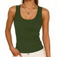 thumbnail image 1 of Womens Sleeveless Scoop Neck Tank Tops 2026 Summer Casual Basic Slim Fit Ribbed Knit Racerback Workout Cami Shirts, 2026 New Limited-time Off, 1 of 6