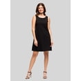 thumbnail image 1 of 24seven Comfort Apparel Womens Round Neck Sleeveless A-Line Mini Shift Dress, 1 of 4