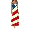 thumbnail image 1 of Womens Sleeveless Spaghetti Straps Maxi Dress Stars Stripes 4th of July Patriotic Sundress Summer Dresses, 1 of 6