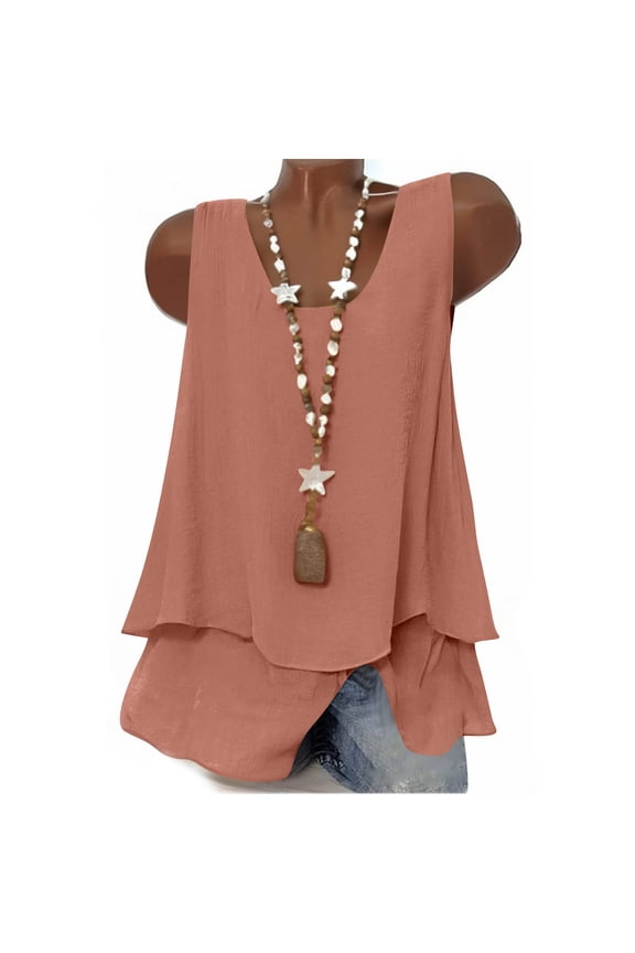 Womens Sleeveless Summer Tops T Shirts Business Casual Dressy Spring Fashion Outfits Cute Trendy Clothes 2026