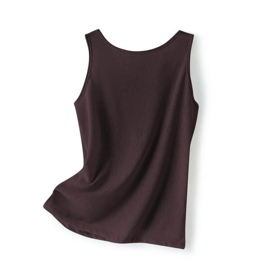 Womens Sleeveless Tank Top Basic Solid Color Summer Casual Loose Fit Lightweight Camisole Blouse