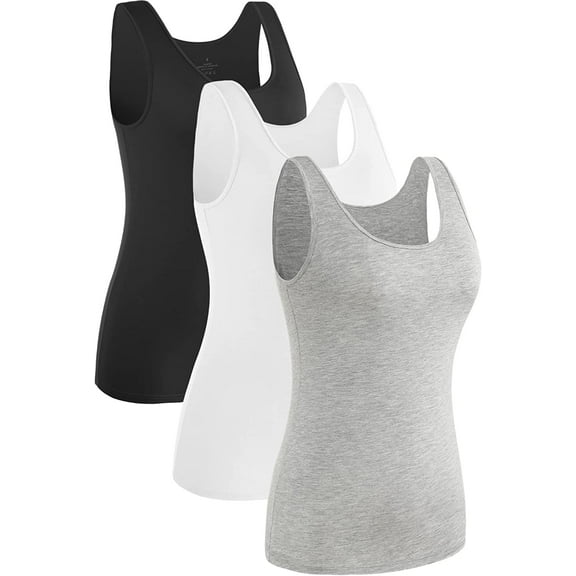Womens Sleeveless Tank Tops Layering Tanks Undershirt Tank Top 3-4 Pack