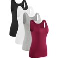 thumbnail image 1 of Womens Sleeveless Tank Tops Layering Tanks Undershirt Tank Top 3-4 Pack, 1 of 6