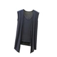thumbnail image 1 of Womens Sleeveless Top Flowy Open Front Vest with Attached Tank Top Casual Loose Blouse, 1 of 5