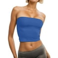 thumbnail image 1 of Tank Top for Women Plus Size Spring Clothes for Women Women’s Strapless Tube Tops for Summer Casual Bandeau with Lace Details Stylish Solid Color Camisole for Everyday and Outfits, 1 of 4