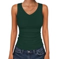 thumbnail image 1 of Womens Sleeveless V Neck Ribbed Knit Tank Tops Summer Slim Fitted Casual Tee Shirts Basic Top 2026, 1 of 7