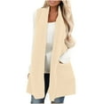 thumbnail image 1 of Womens Sleeveless Vest With Pockets Lapel Open Front Cardigan Sweater Fuzzy Jacket Coat 3x Sweaters for Women Long Cardigans for Women Knit Cardigan Outfits for Women Netted Cardigan Button down, 1 of 7