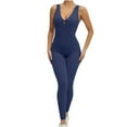 thumbnail image 1 of Womens Sleeveless Yoga Jumpsuits Tummy Control Workout Jumpsuits Athletic Romper Running Sportswear Elastic Tight Jumpsuits, 1 of 3