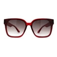 thumbnail image 1 of Womens Slick Horn Rim Inset Lens Plastic Chic Sunglasses Red Smoke, 1 of 5