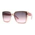 thumbnail image 1 of Womens Slick Minimal Squared Retangle Designer Fashion Sunglasses Pink Smoke, 1 of 4