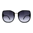 thumbnail image 1 of Womens Slick Rimless 90s Fashion Butterfly Plastic Sunglasses Black Smoke, 1 of 4