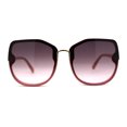 thumbnail image 1 of Womens Slick Rimless 90s Fashion Butterfly Plastic Sunglasses Pink Smoke, 1 of 4