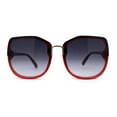 thumbnail image 1 of Womens Slick Rimless 90s Fashion Butterfly Plastic Sunglasses Red Smoke, 1 of 4