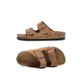 thumbnail image 1 of Womens Slide Sandals Cork Footbed With Comfort Arch Support Straps Adjustable Buckle Slip On Sandals, 1 of 5