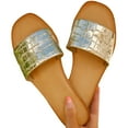 thumbnail image 1 of Womens Slide Sandals Summer Fashion Open Toe Slip On Sandals Indoor Outdoor Casual Slippers Non Slip Walking Shoes, 1 of 3