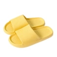 thumbnail image 1 of Womens Slides EVA Summer Sandals Lightweight Comfortable Cushioned Flat Beach Pool Shoes Quick Dry Yellow,Size 5.5-7, 1 of 6