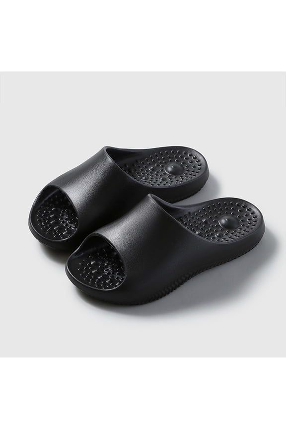 Womens Slides Shower Shoes Pool Slides for Women Comfy Slides Slippers for Women and Men Ultra Cushion Non-Slip Shower Shoes Indoor and Outdoor Quick Drying Pool House Dorm Slides Black 10