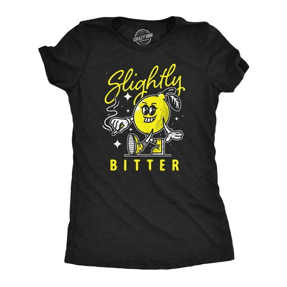 Womens Slightly Bitter T Shirt Funny Bad Lemon Naughty Fruit Joke Tee for Ladies Womens Graphic Tees