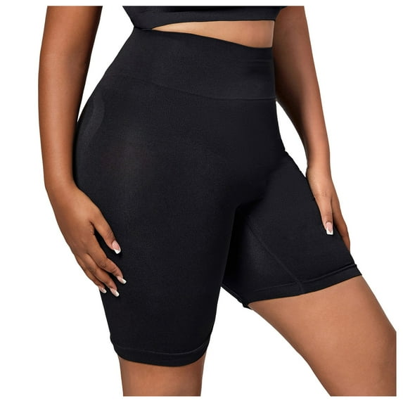 Womens Slim Fitness Shorts High Waisted Tummy Control Butt Lifting Short Tights Shaped Workout Gym Sports Yoga Shorts Black,XL