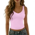 thumbnail image 1 of Womens Slim Fitting Sleeveless Cropped Tops Seamless Athletic Tank Tee for Workout Daily Wear S, 1 of 6