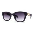 thumbnail image 1 of Womens Slim Rectangle Horn Rim Jewel Metal Hinge Plastic Sunglasses All Purple, 1 of 4