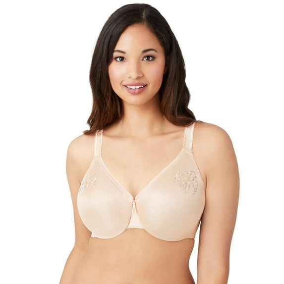 Womens Slimline Satin Underwire Minimizer Bra