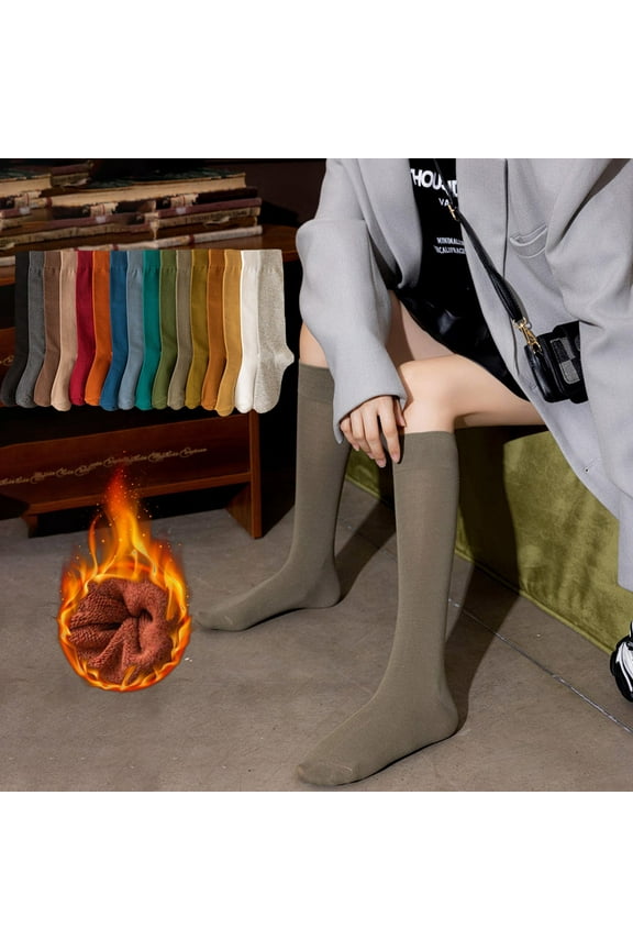 Womens Slimming Calf Socks Black Half Height Cotton Stockings for Spring and Fall