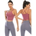 thumbnail image 1 of Womens Sling Tube Top Vest Sport Bras Sling Camisole Bras Medium Support Yoga Sports Bra Fitness Workout Running Camisole Crop Top, 1 of 6