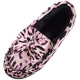 thumbnail image 1 of Womens Slip On Animal Print Bow Design Moccasin Style Slippers - Pink - US 5, 1 of 7