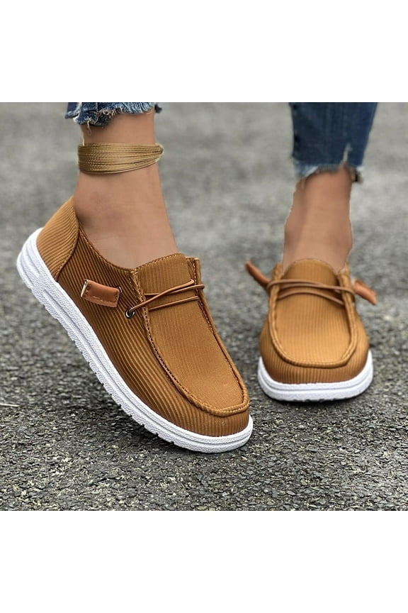 Womens Slip On Casual Shoes for Women | Lightweight Canvas Sneakers | Memory Foam Loafers Shoes
