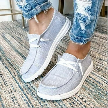 Womens Slip On Casual Shoes for Women | Lightweight Canvas Sneakers | Memory Foam Loafers Shoes