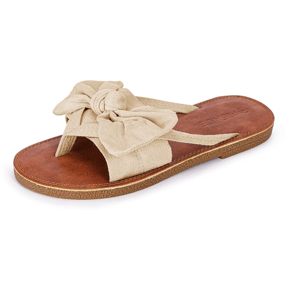 Womens Slip On Flip Flops Ring Toe Strappy Summer Gladiator Flat Sandals