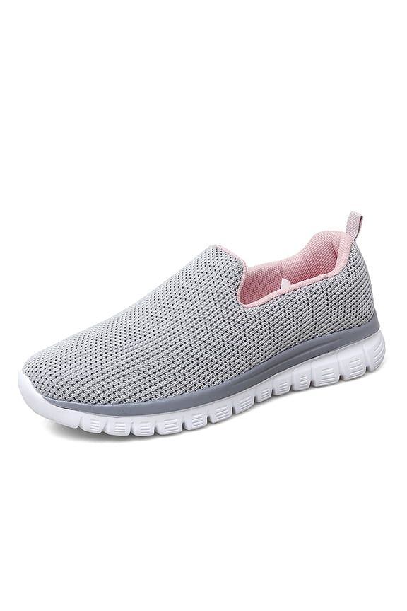 Womens Slip On Flats Shoes, Comfortable Mesh Walking Loafers Shoes for Women Casual Low-Top Work Nursing Sneakers