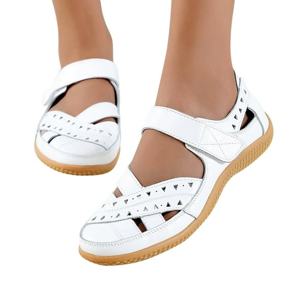 Womens Slip On Loafers Shoes Comfortable Walking Flats Business Work Shoes Closed Toe Sandals