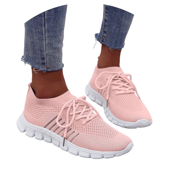 Womens Slip On Running Sneakers Tennis Non Slip Walking Gym Workout Athletic Comfortable Lightweight Fashion Sport Casual Shoes