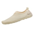 thumbnail image 1 of Womens Slip On Water Shoes Quick Dry Lightweight Aqua Socks for Beach Pool Non-Slip Barefoot Feel Beige,Size 7.5, 1 of 7