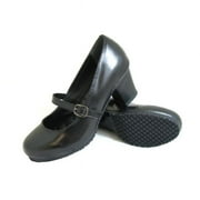 Womens Slip-Resistant Leather Mary Jane Black - Size 5